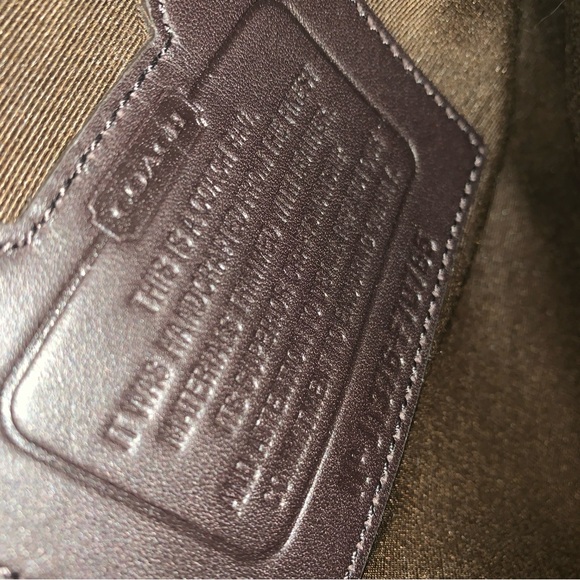 COACH Heritage Signature Embossed PVC Map Messenger Bag in Brown #F70765 - Picture 10 of 12